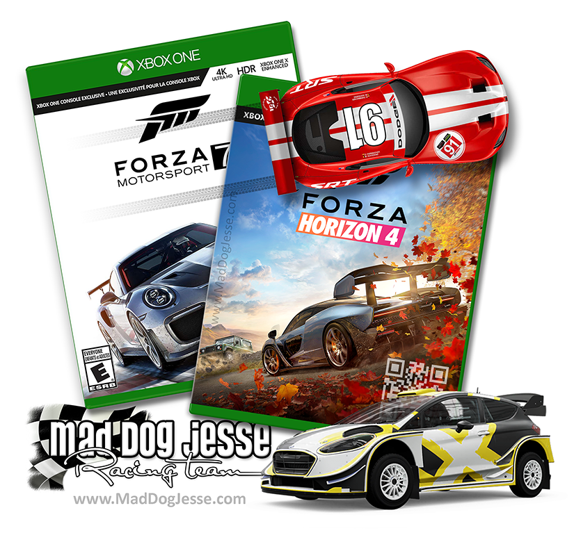 My favorite X box racing games, F1 Racing, Forza 7 and Forza Horizon 4